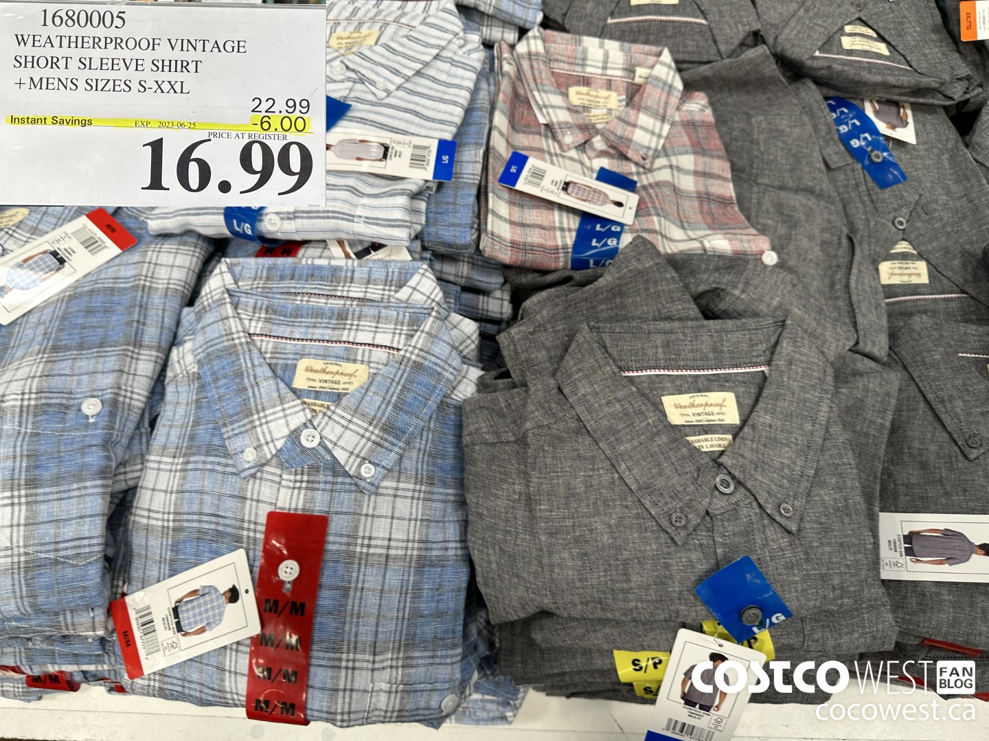 1680005 WEATHERPROOF VINTAGE SHORT SLEEVE SHIRT MENS SIZES S-XXL ($6.00 INSTANT SAVINGS EXPIRES ON 2023-06-25) $16.99