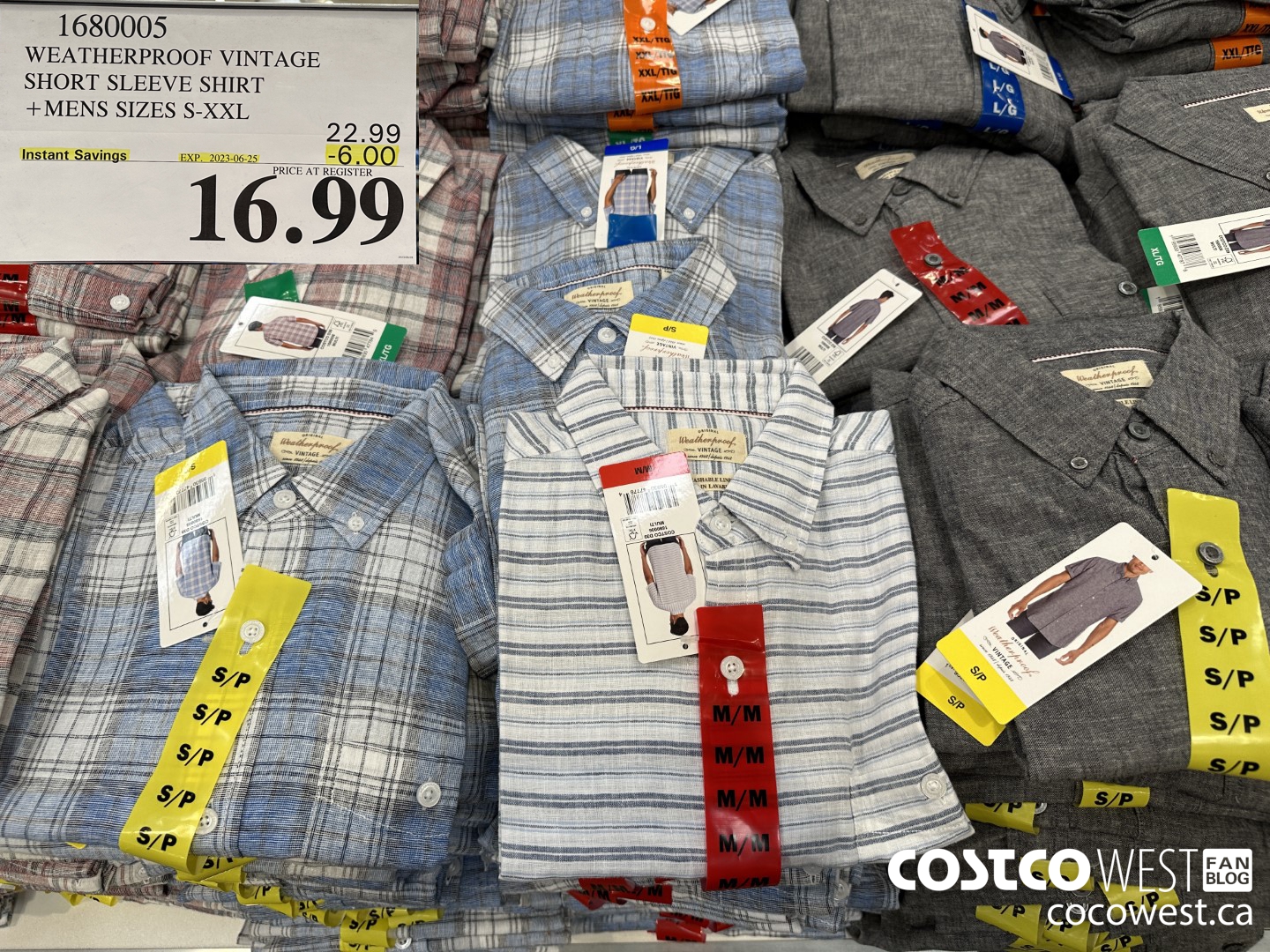 1680005 WEATHERPROOF VINTAGE SHORT SLEEVE SHIRT MENS SIZES S-XXL ($6.00 INSTANT SAVINGS EXPIRES ON 2023-06-25) $16.99