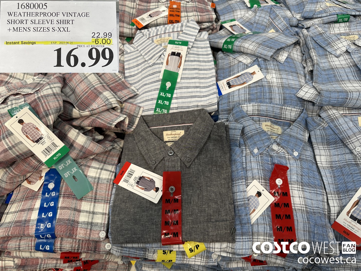 1680005 WEATHERPROOF VINTAGE SHORT SLEEVE SHIRT MENS SIZES S-XXL ($6.00 INSTANT SAVINGS EXPIRES ON 2023-07-25) $16.99