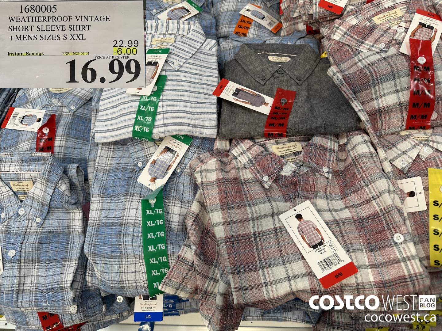 1680005 WEATHERPROOF VINTAGE SHORT SLEEVE SHIRT MENS SIZES S-XXL ($6.00 INSTANT SAVINGS EXPIRES ON 2023-07-02) $16.99