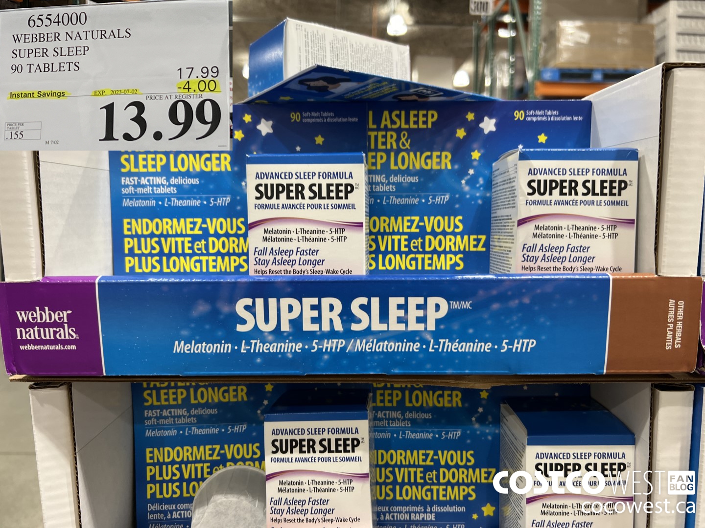 6554000 WEBBER NATURALS SUPER SLEEP 90 TABLETS ($4.00 INSTANT SAVINGS EXPIRES ON 2023-07-02) $13.99
