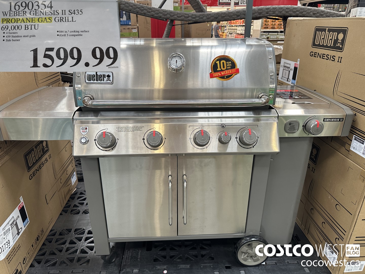 Costco Spring 2023 Seasonal Superpost Garden Camping Pools Toys   WEBER GENESIS II S435 PROPANE GAS GRILL 69000 BTU 20230605 129068 