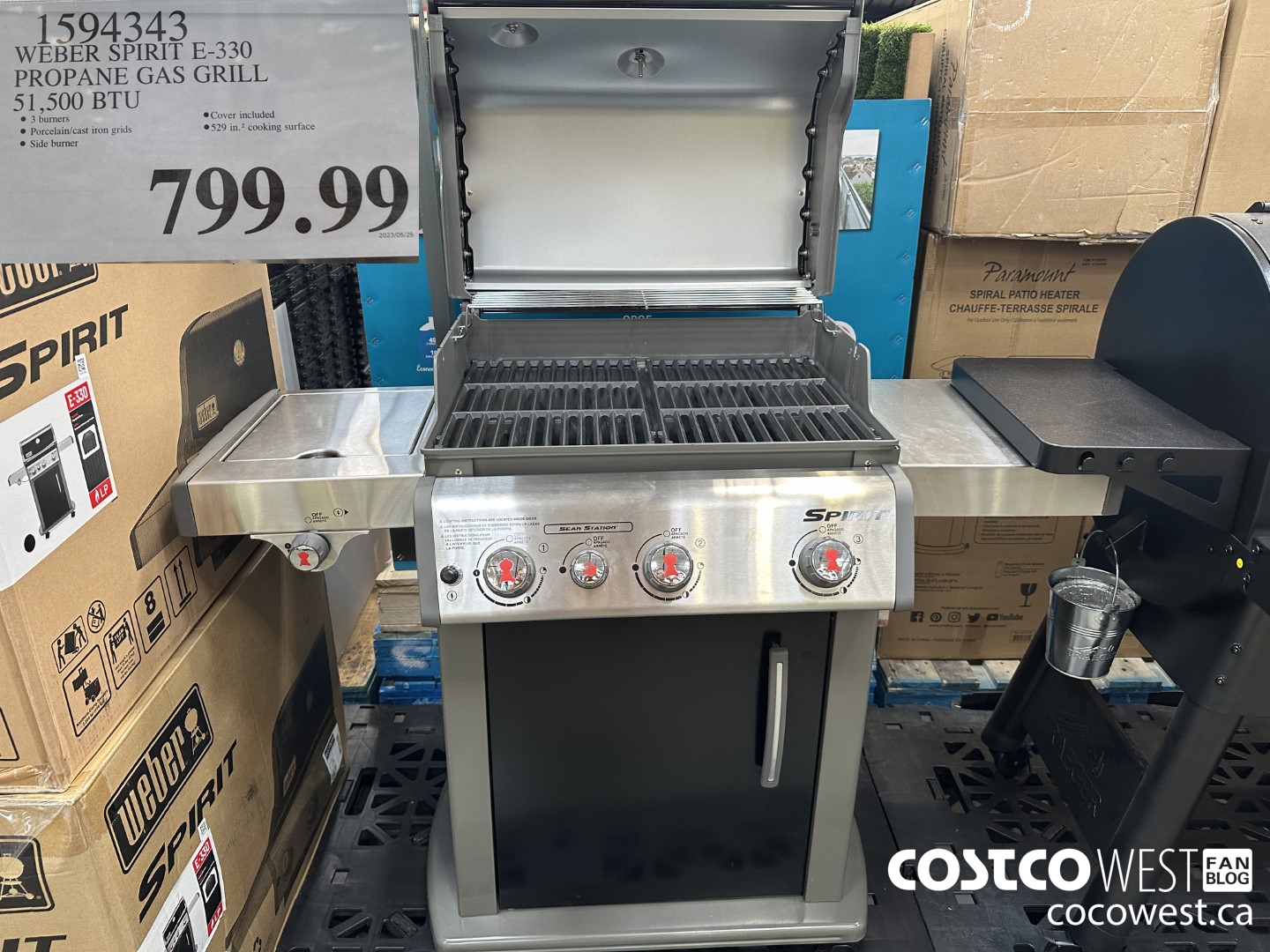 1594343 WEBER SPIRIT E-330 PROPANE GAS GRILL 51,500 BTU $799.99