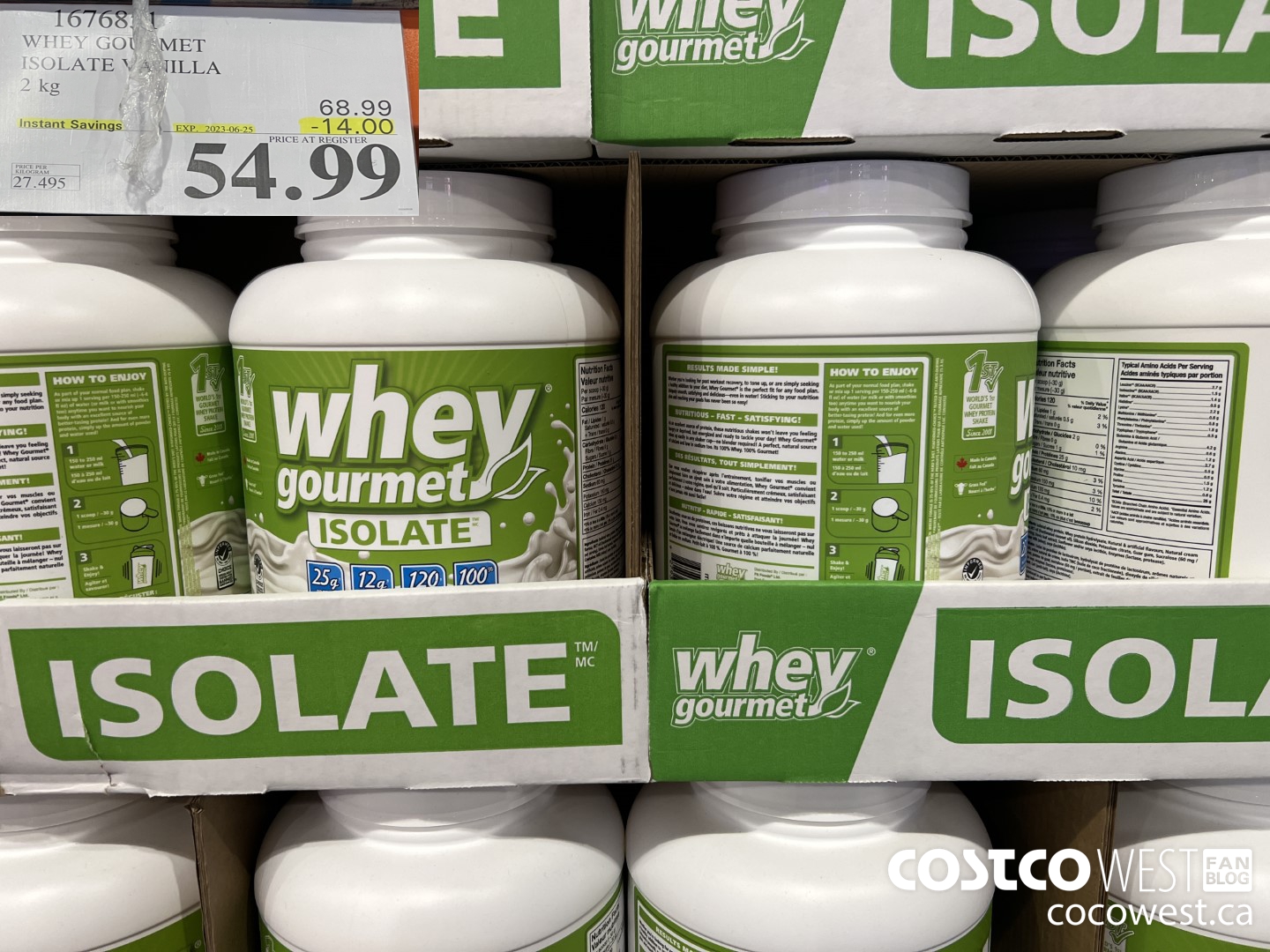 1676851 WHEY GOURMET ISOLATE VANILLA 2 KG ($14.00 INSTANT SAVINGS EXPIRES ON 2023-06-25) $54.99