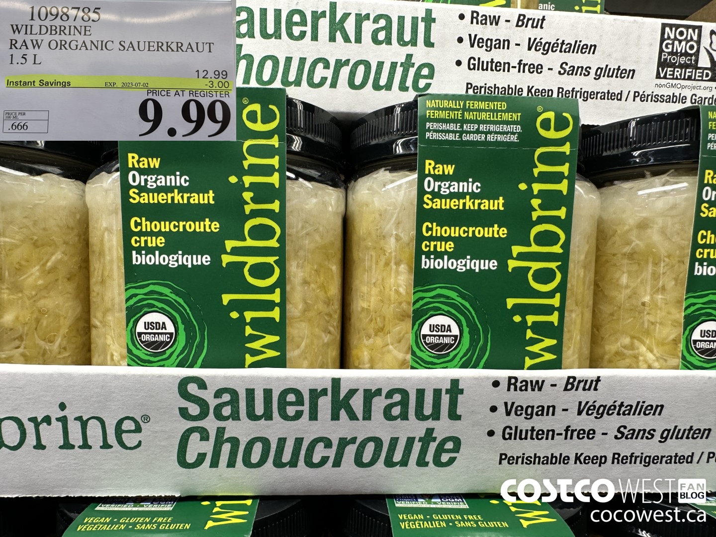 1098785 WILDBRINE SAUERKRAUT 1418G ($3.00 INSTANT SAVINGS EXPIRES ON 2023-07-02) $9.99