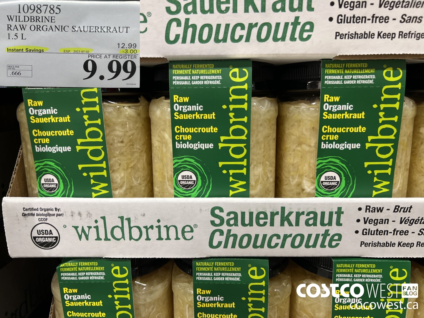 1098785 WILDBRINE SAUERKRAUT 1418G ($3.00 INSTANT SAVINGS EXPIRES ON 2023-07-02) $9.99