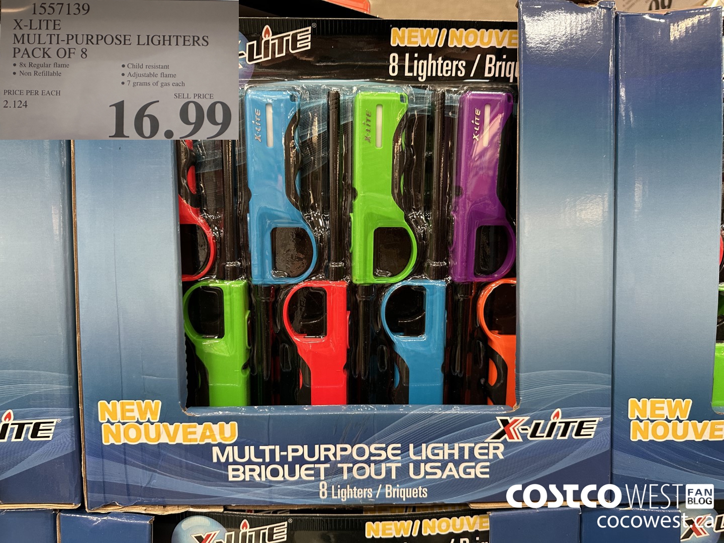 1557139 XLITE MULTI-PURPOSE LIGHTERS PACK OF 8 $16.99