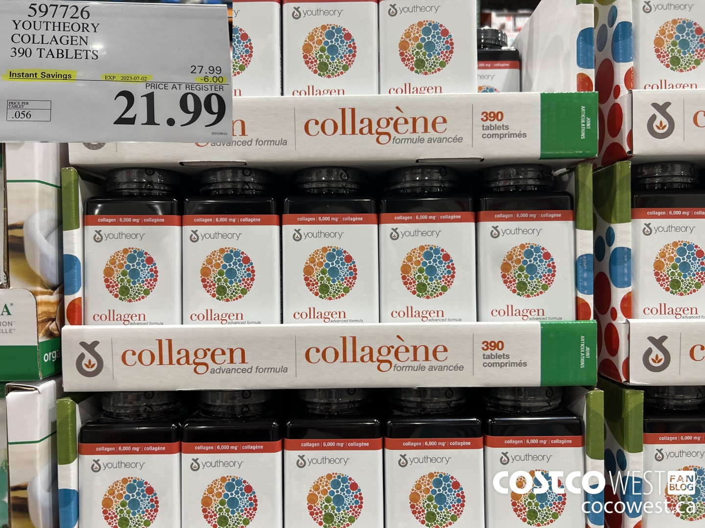 597726 YOUTHEORY COLLAGEN 390 TABLETS ($6.00 INSTANT SAVINGS EXPIRES ON 2023-07-02) $21.99