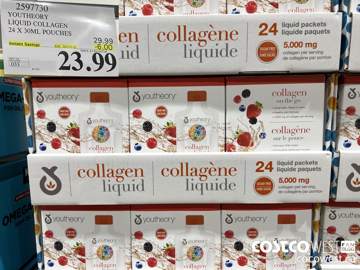 2597730 YOUTHEORY LIQUID COLLAGEN 24 X 30ML POUCHES ($6.00 INSTANT SAVINGS EXPIRES ON 2023-07-02) $23.99