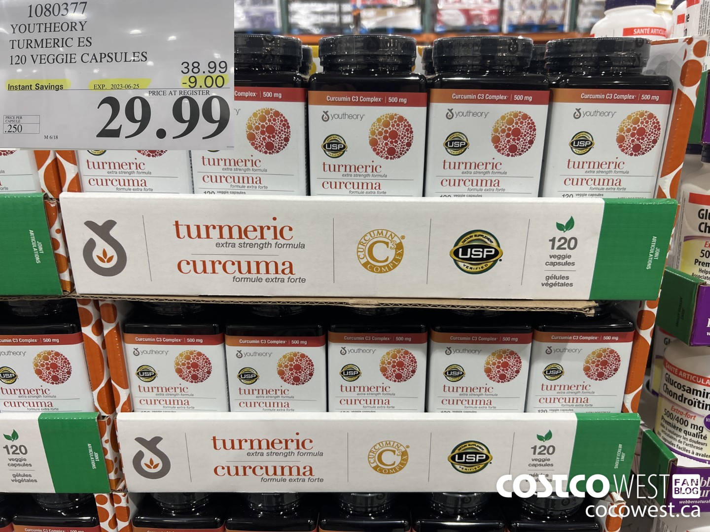 1080377 YOUTHEORY TURMERIC ES 120 VEGGIE CAPSULES ($9.00 INSTANT SAVINGS EXPIRES ON 2023-06-25) $29.99