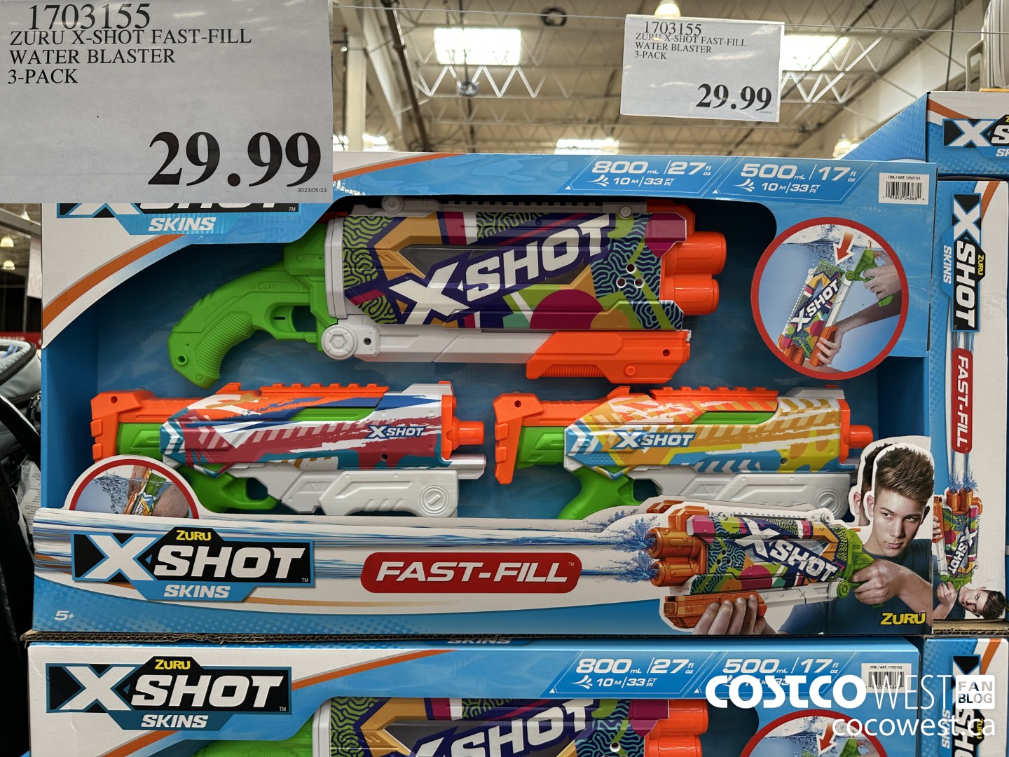 1703155 ZURU X-SHORT FAST-FILL WATER BLASTER 3-PACK $29.99