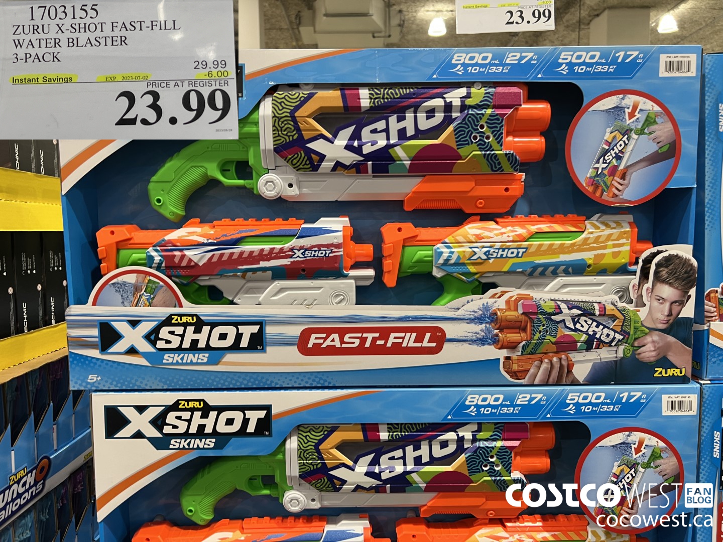 1703155 ZURU X-SHORT FAST-FILL WATER BLASTER 3-PACK ($6.00 INSTANT SAVINGS EXPIRES ON 2023-07-02) $23.99
