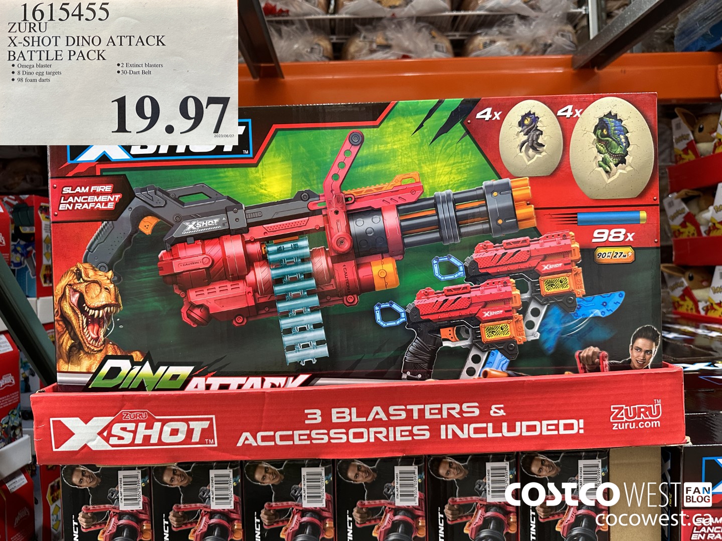 1615455 ZURU X-SHOT DINO ATTACK BATTLE PACK $19.97