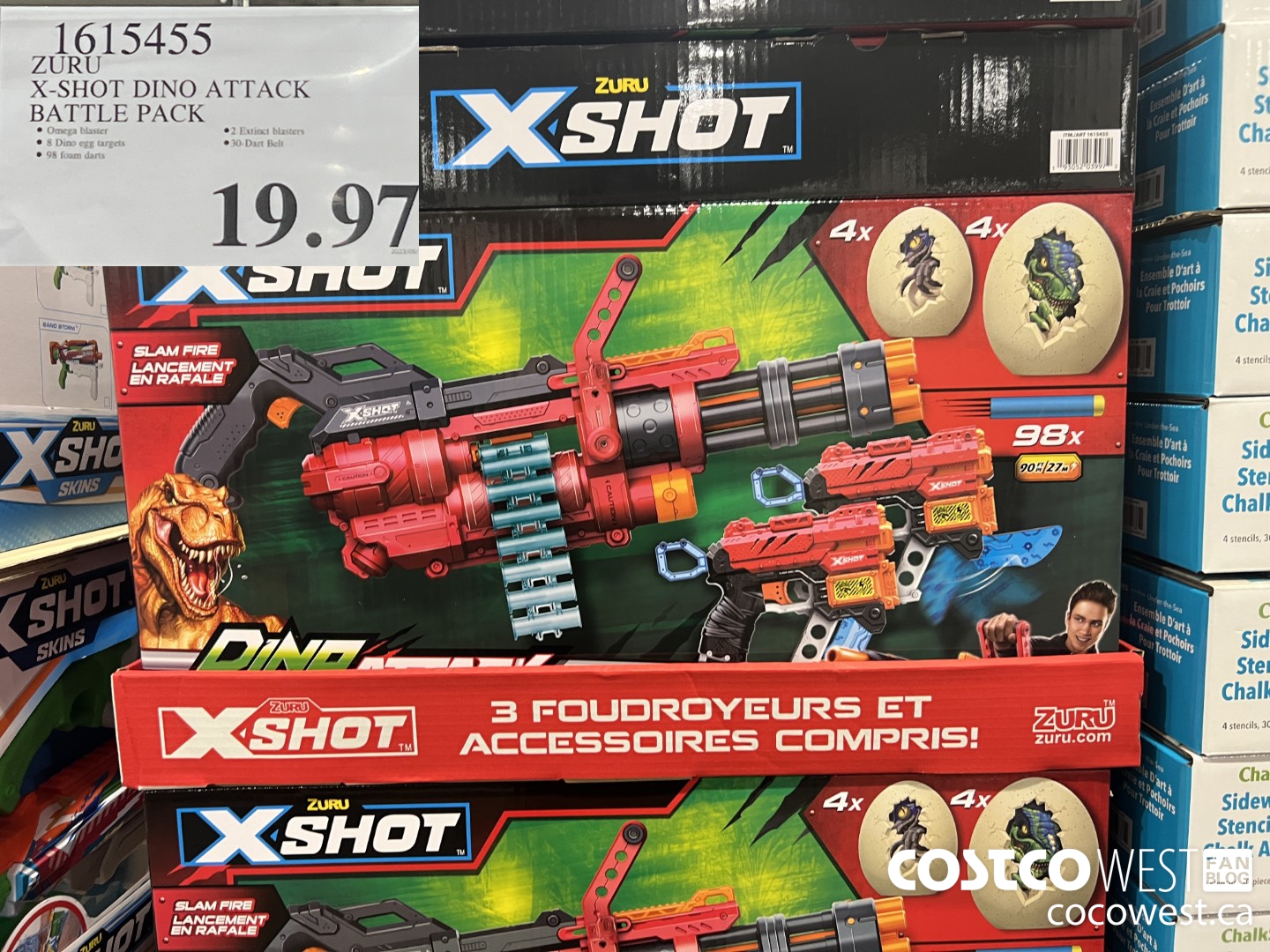 1615455 ZURU X-SHOT DINO ATTACK BATTLE PACK $19.97