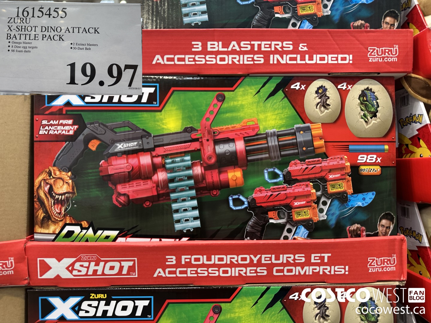 1615455 ZURU X-SHOT DINO ATTACK BATTLE PACK $19.97