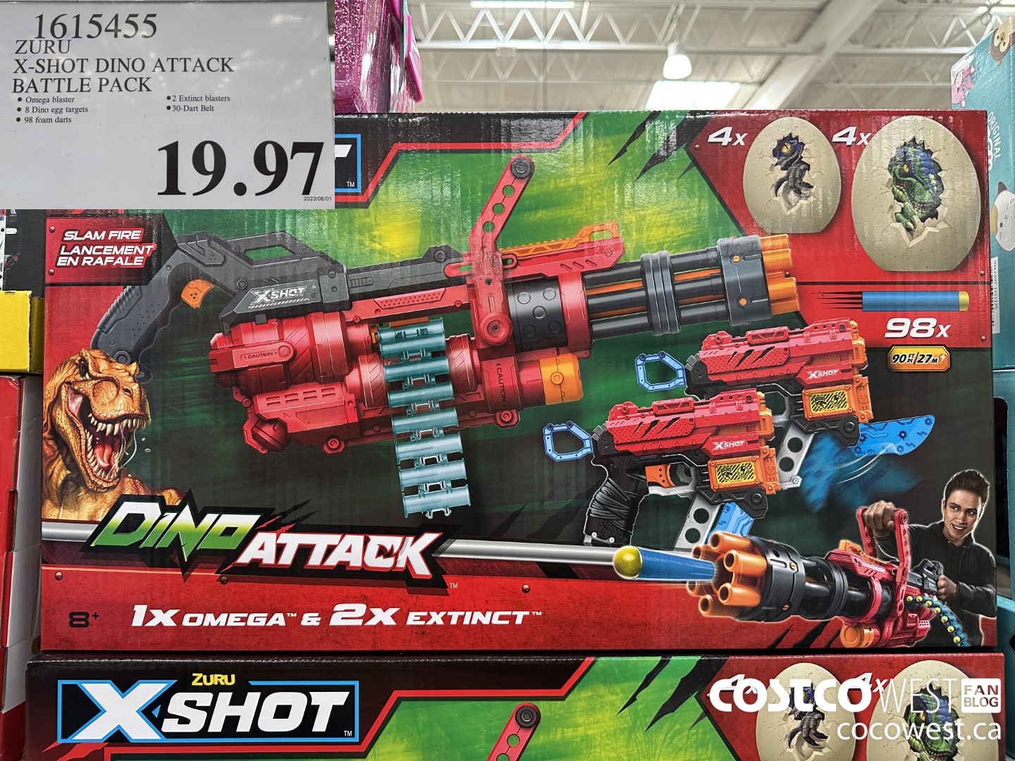 1615455 ZURU X-SHOT DINO ATTACK BATTLE PACK $19.97