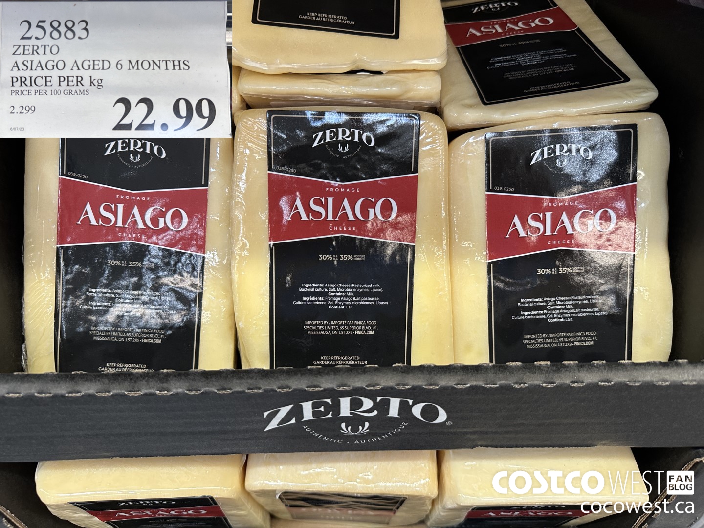 25883 Zerto Asiago Aged 6 Months PRICE PER KG $22.99