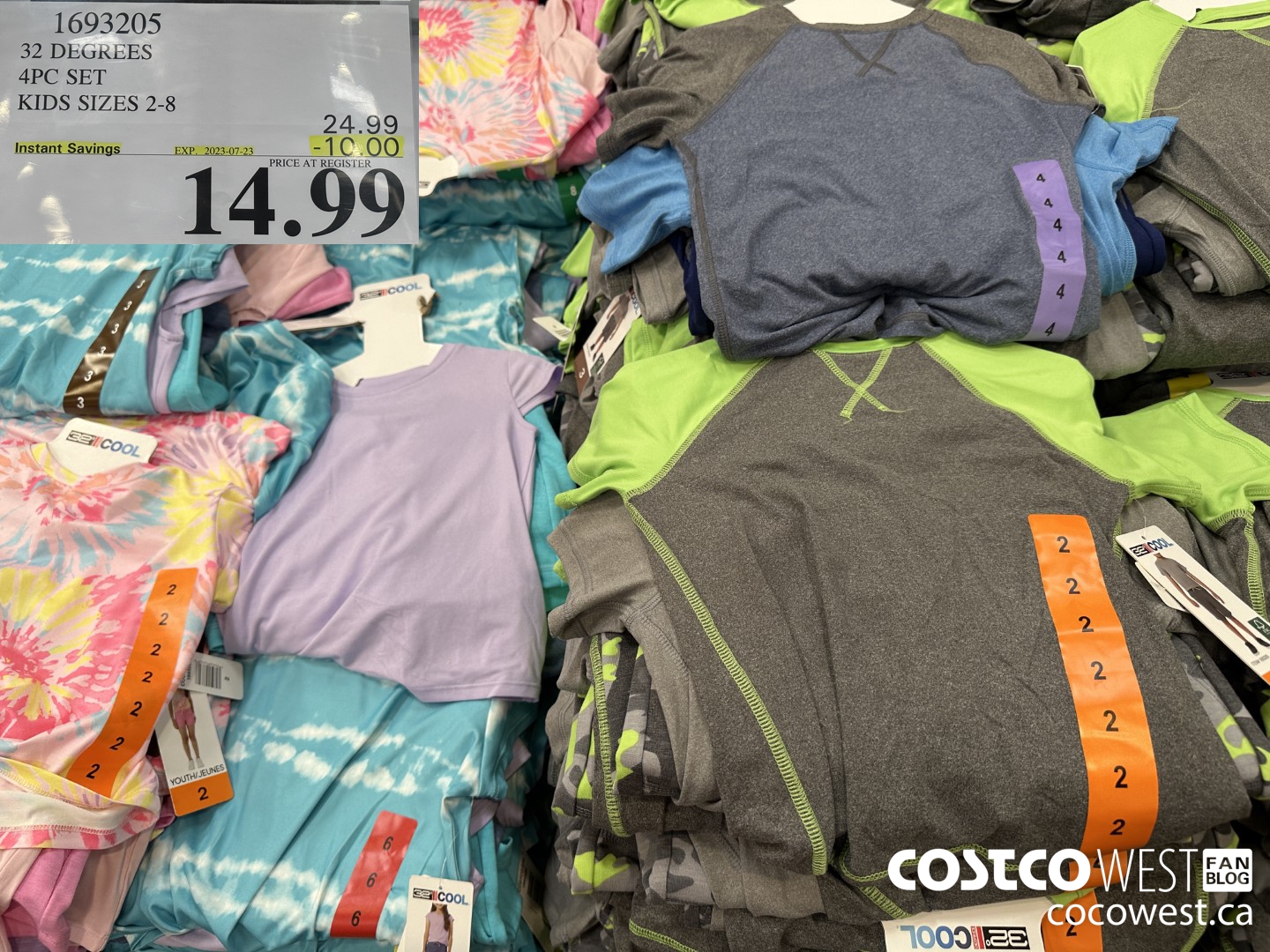 1693205 32 DEGREES 4PC SET KIDS SIZES 2-8 ($10.00 INSTANT SAVINGS EXPIRES ON 2023-07-23) $14.99