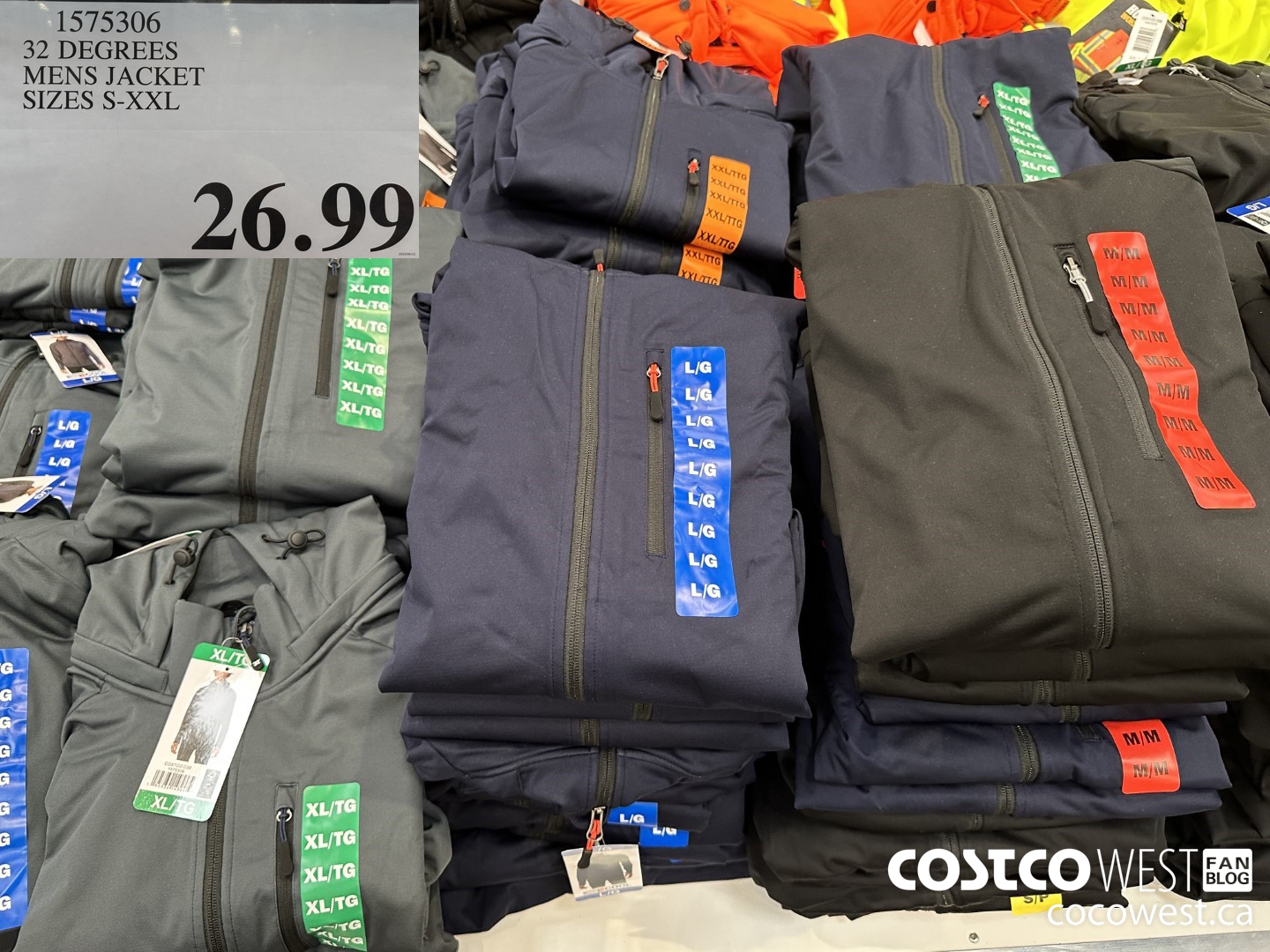 1575306 32 DEGREES MENS JACKET SIZES S-XXL $26.99