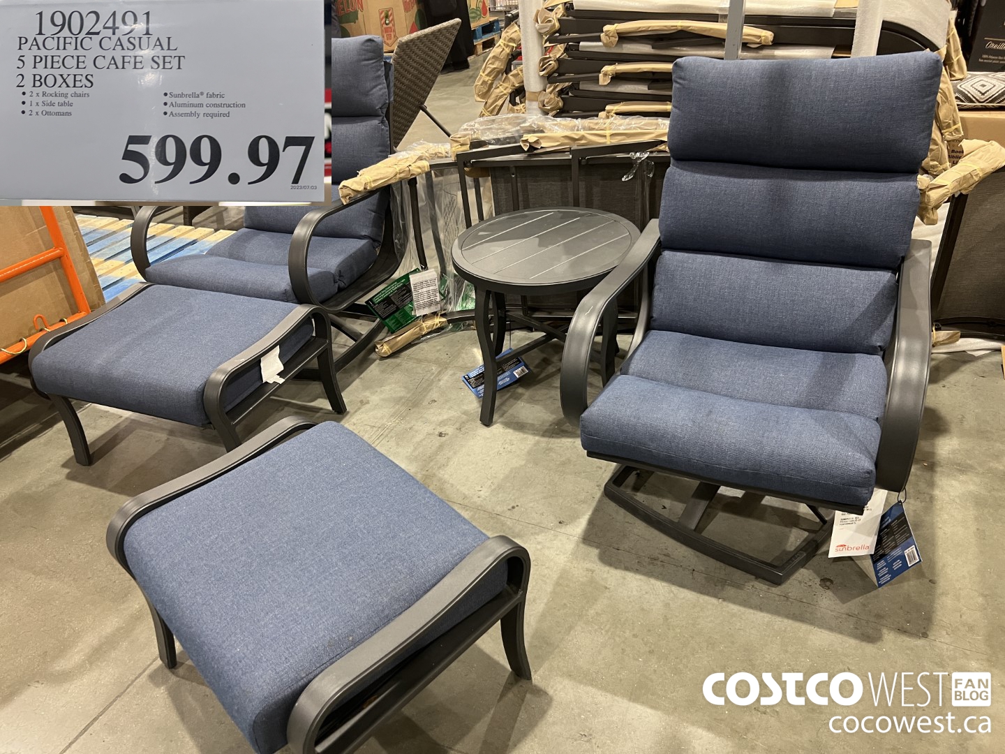 1902491 5 PIECE CAFE SET 2 BOXES  $599.97