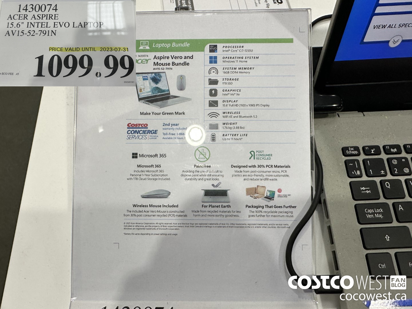 1430074 ACER ASPIRE 15.6