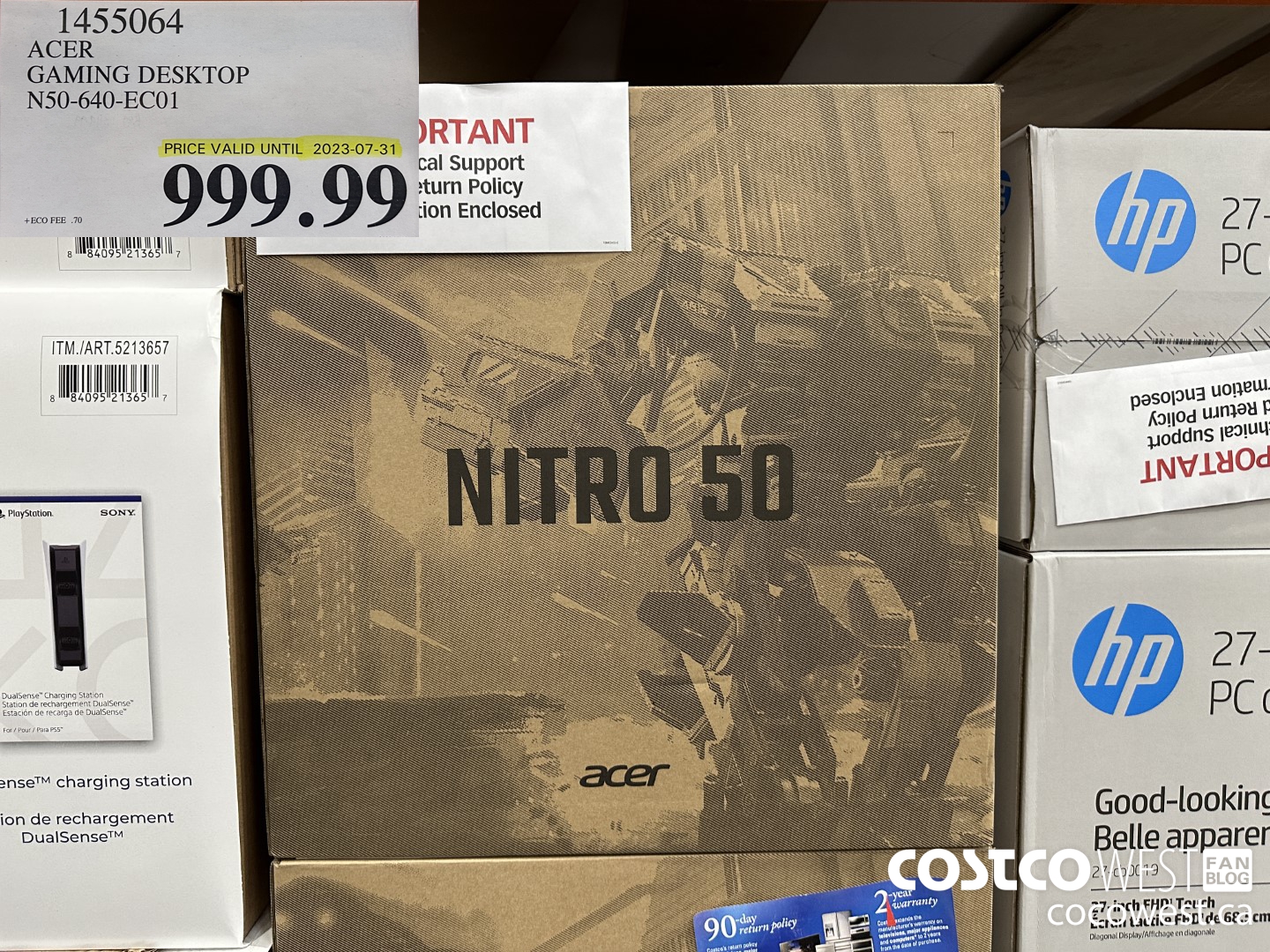 1455064 ACER GAMING DESKTOP N50-640-EC01 (EXPIRES ON 2023-07-31) $999.99