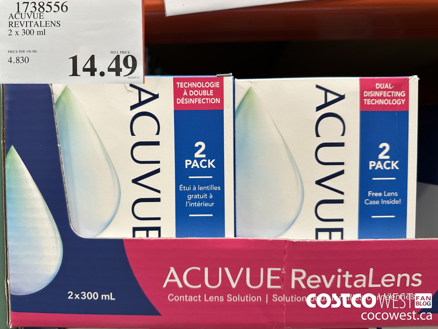 1738556 ACUVUE REVITALENS 2 X 300 ML $14.49