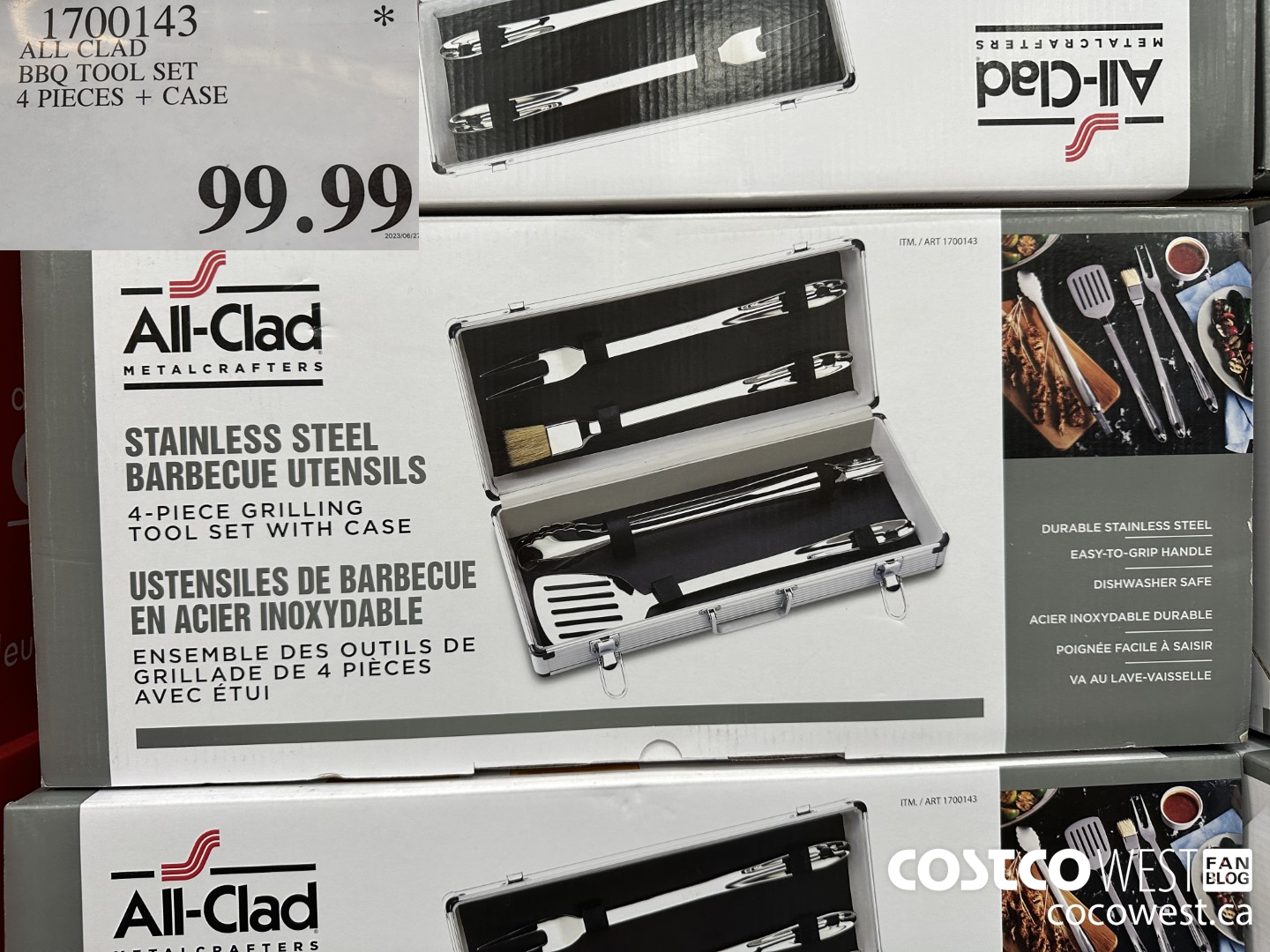 1700143 ALL CLAD BBQ TOOL SET 4 PIECES + CASE $99.99