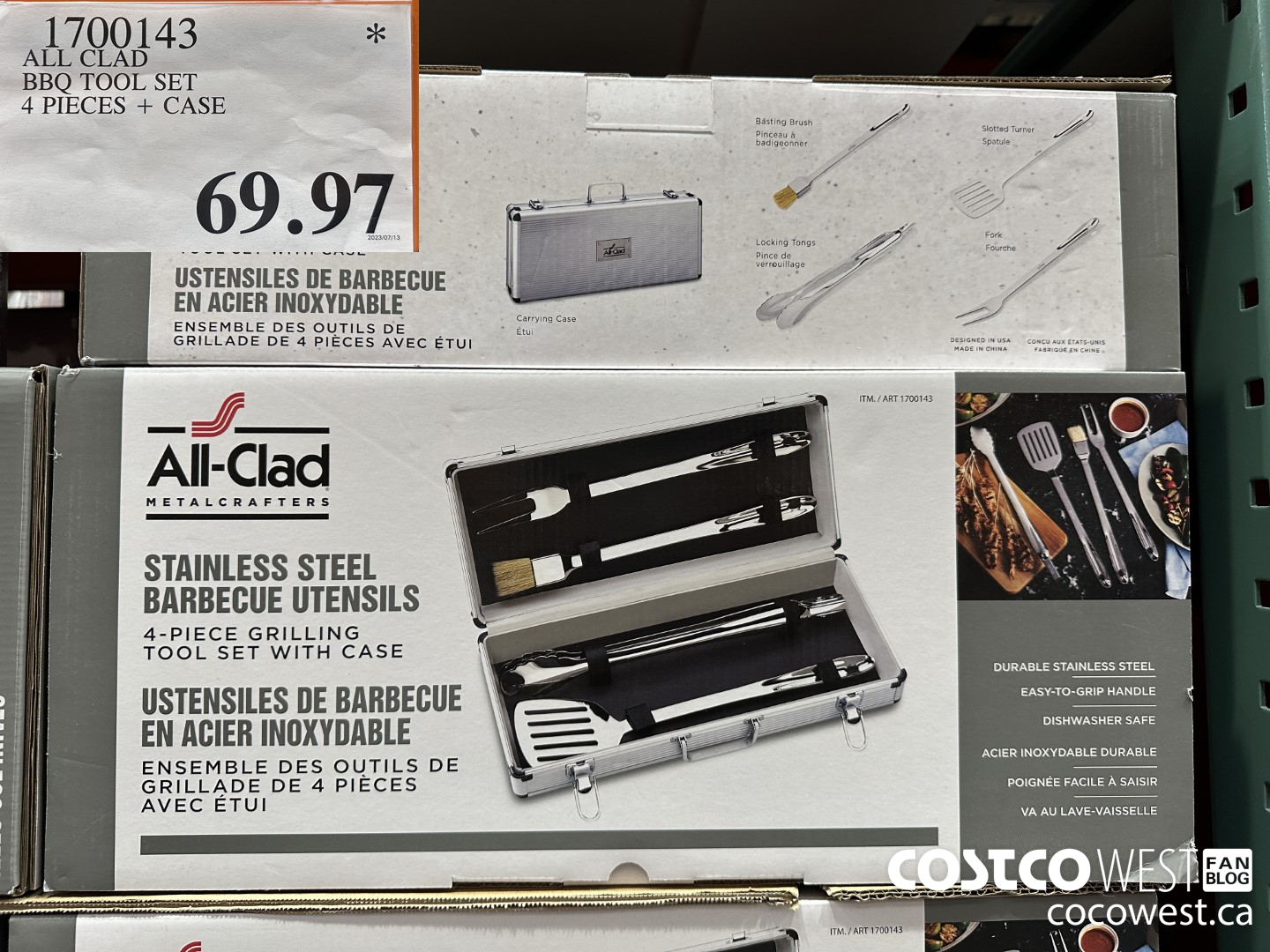 1700143 ALL CLAD BBQ TOOL SET 4 PIECES + CASE $69.97
