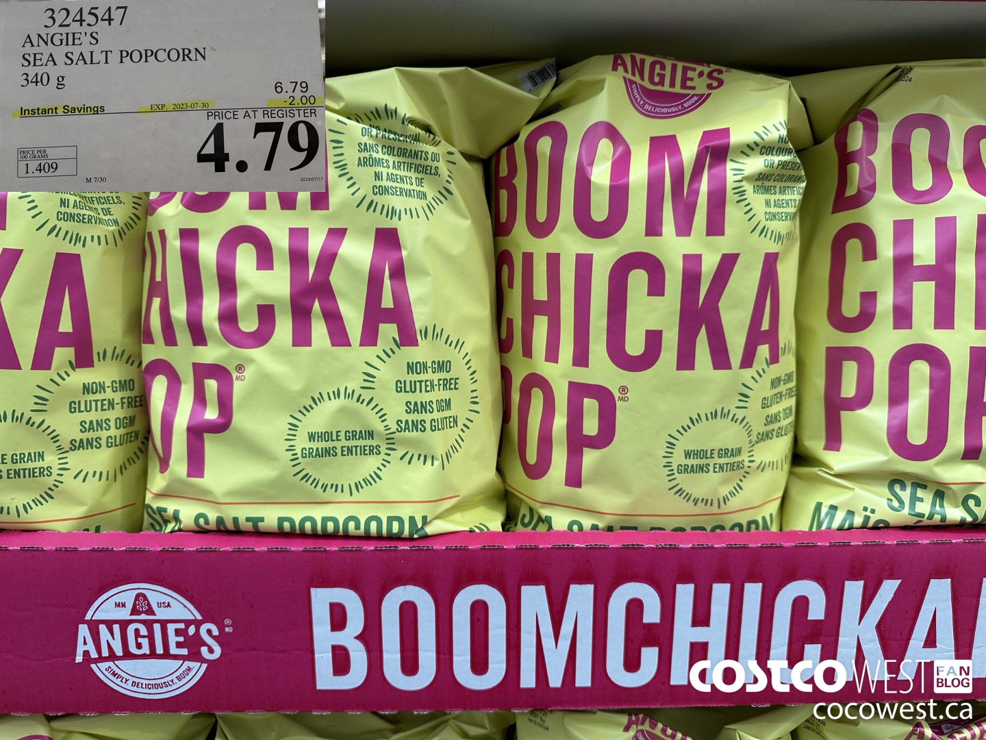 324547 ANGIE'S SEA SALT POPCORN 340 G ($2.00 INSTANT SAVINGS EXPIRES ON 2023-07-30) $4.79