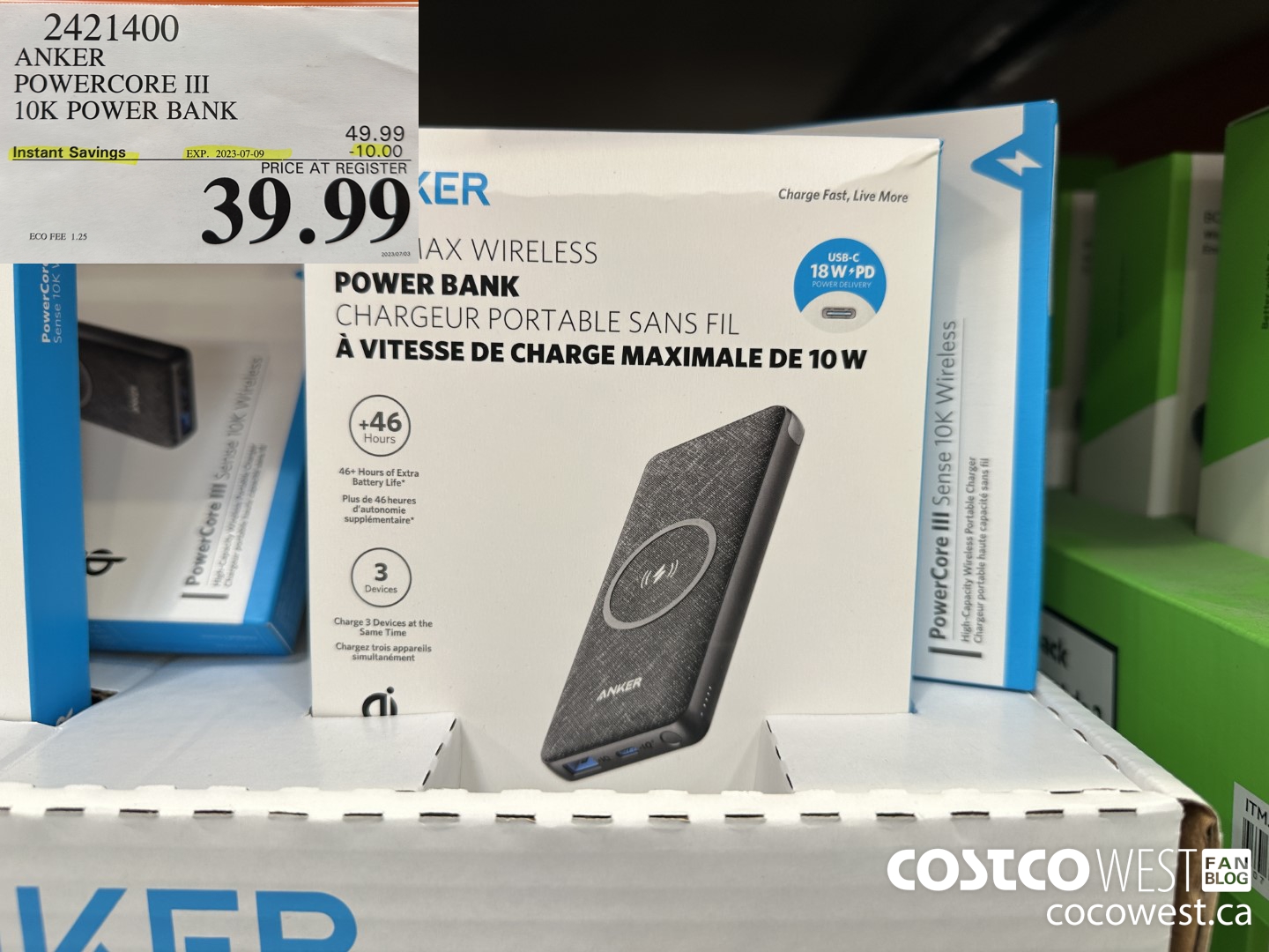 2421400 ANKER POWERCORE III 10K POWER BANK ($10.00 INSTANT SAVINGS EXPIRES ON 2023-07-09) $39.99