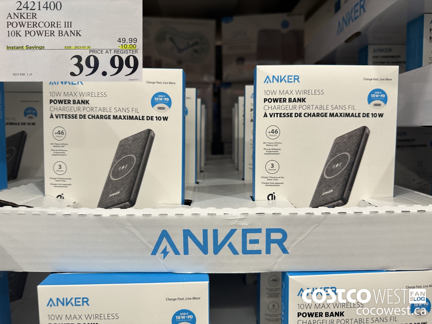 2421400 ANKER POWERCORE III 10K POWER BANK ($10.00 INSTANT SAVINGS EXPIRES ON 2023-07-30) $39.99