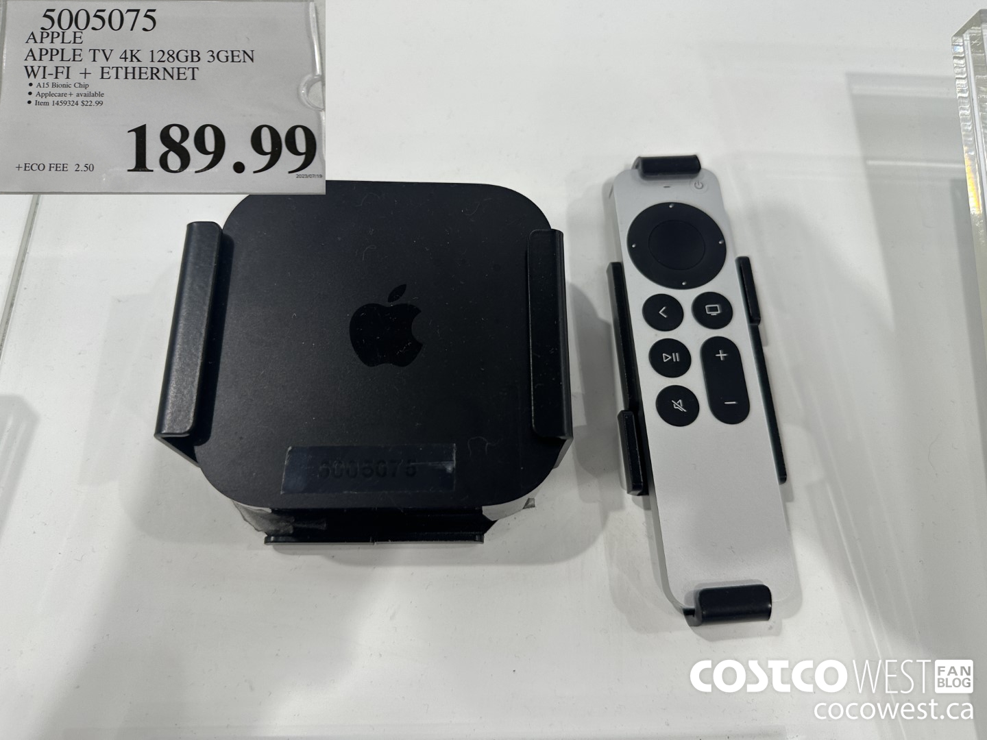 5005075 APPLE APPLE TV 4K 128GB 3GEN WI-FI + ETHERNET $189.99