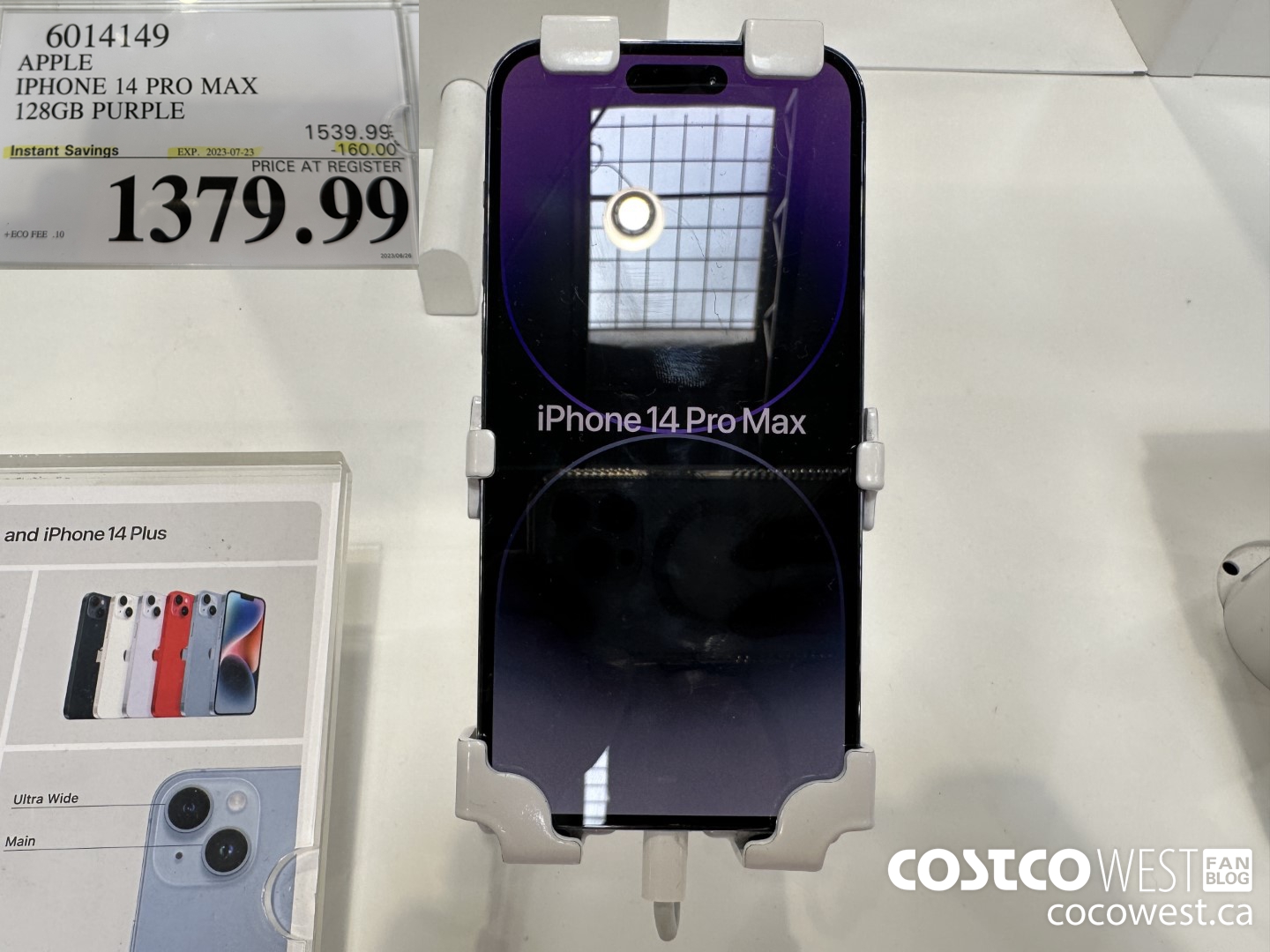 6014149 APPLE IPHONE 14 PRO MAX ($160.00 INSTANT SAVINGS EXPIRES ON 2023-07-23) $1379.99