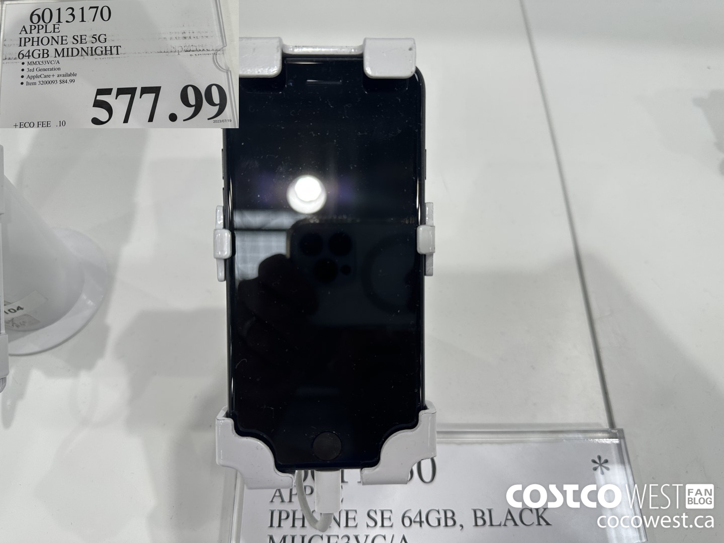 6013170 APPLE IPHONE SE 5G 64GB MIDNIGHT $577.99