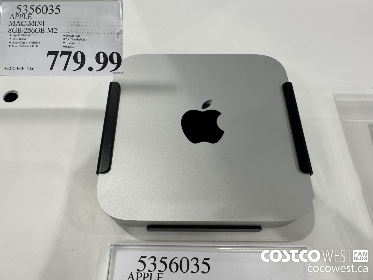 5356035 APPLE MAC MINI 8GB 256GB M2 $779.99