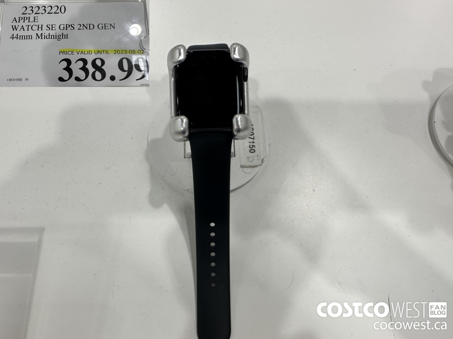 2323220 APPLE WATCH SE 44MM GPS MIDNIGHT MNK03VC/A (EXPIRES ON 2023-08-02) $338.99