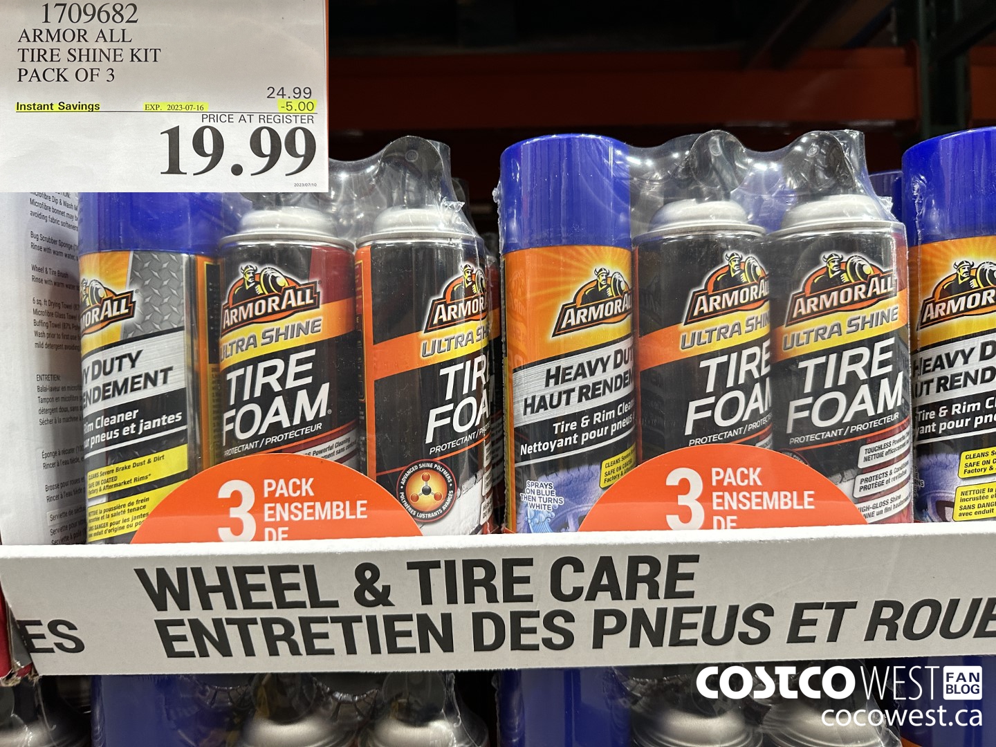 1709682 ARMOR ALL TIRE SHINE KIT PACK OF 3 ($5.00 INSTANT SAVINGS EXPIRES ON 2023-07-16) $19.99