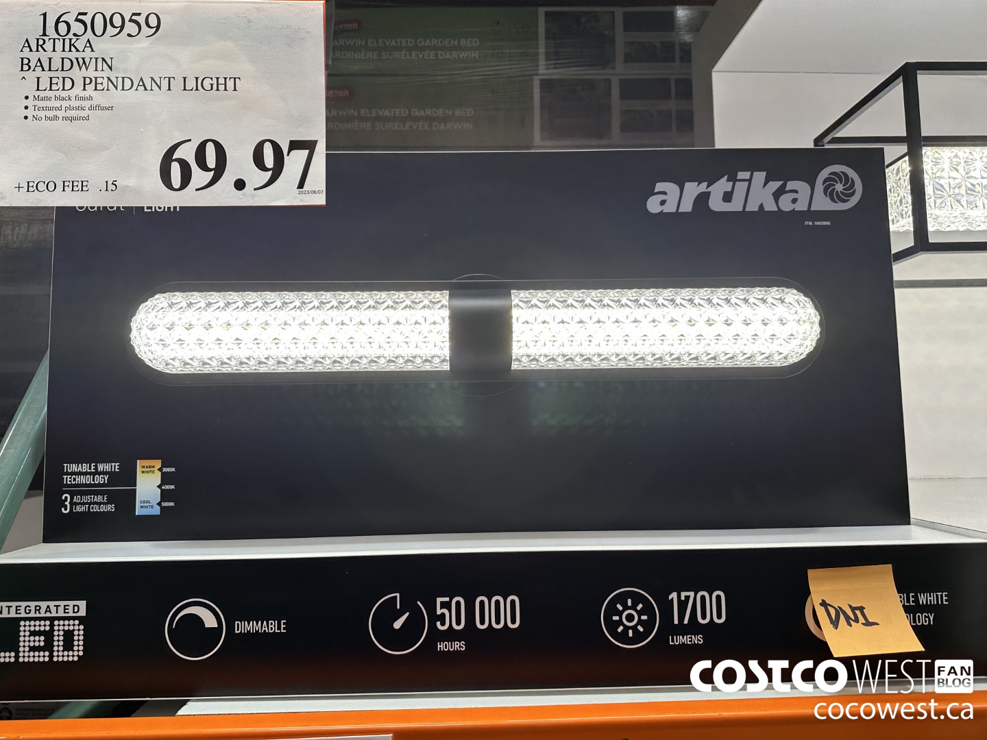 1650959 ARTIKA BALDWIN LED PENDANT LIGHT $69.97