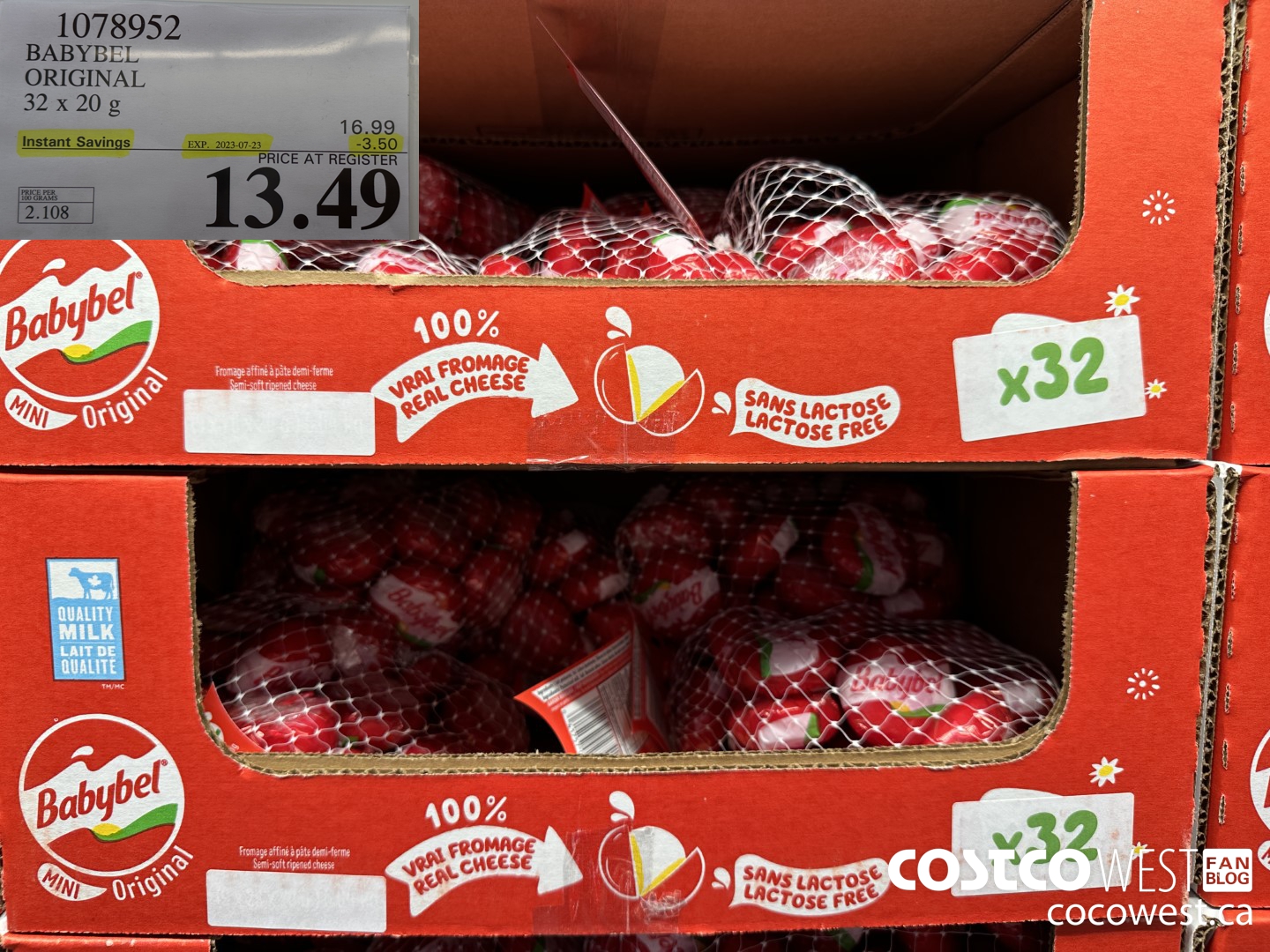 1078952 BABYBEL ORIGINAL 32 X 20G ($3.50 INSTANT SAVINGS EXPIRES ON 2023-07-23) $13.49