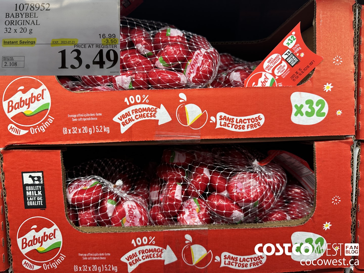1078952 BABYBEL ORIGINAL 32 X 20G ($3.50 INSTANT SAVINGS EXPIRES ON 2023-07-23) $13.49