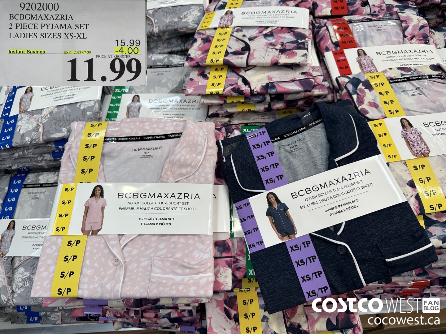 8202000 BCBGMAXAZRIA 2 PIECE PYJAMA SET LADIES SIZES XS-XL ($4.00 INSTANT SAVINGS EXPIRES ON 2023-07-30) $11.99