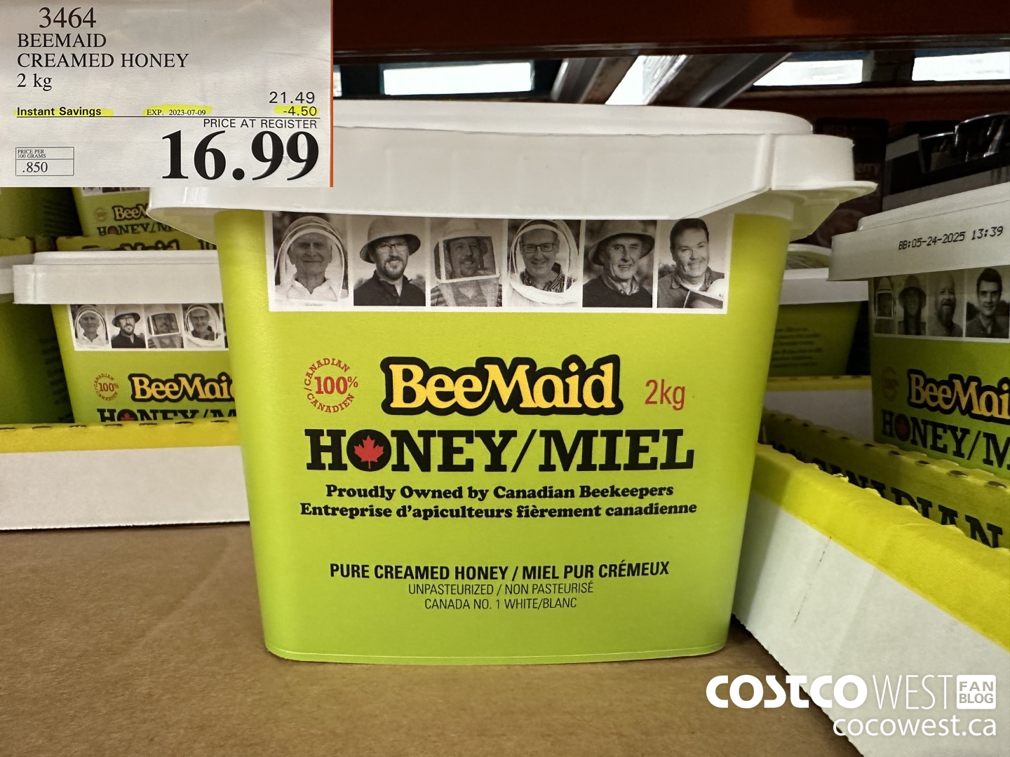 3464 BEEMAID CREAMED HONEY 2 kg ($4.50 INSTANT SAVINGS EXPIRES ON 2023-07-09) $16.99