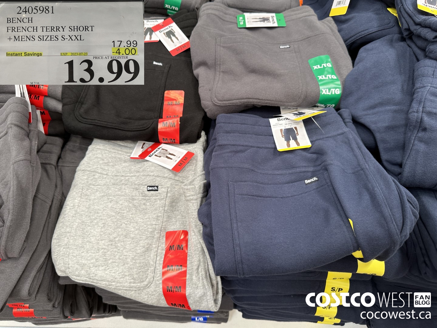 2405981 BENCH FRENCH TERRY SHORT MENS SIZES S-XXL ($4.00 INSTANT SAVINGS EXPIRES ON 2023-07-23) $13.99