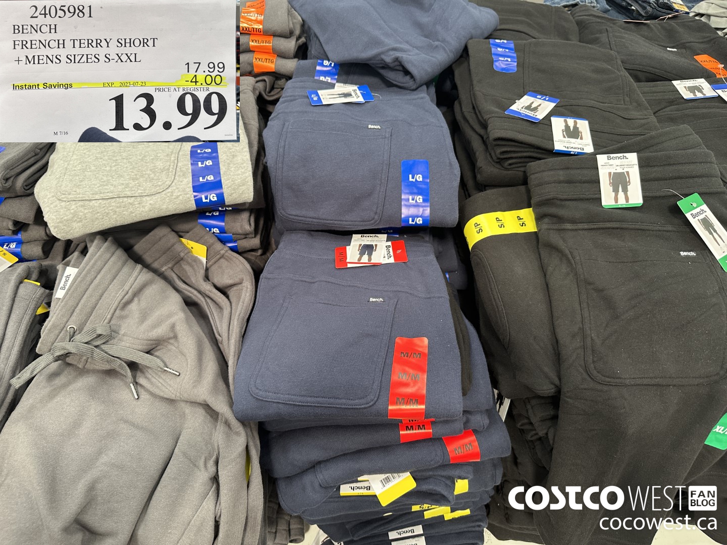 2405981 BENCH FRENCH TERRY SHORT MENS SIZES S-XXL ($4.00 INSTANT SAVINGS EXPIRES ON 2023-07-23) $13.99