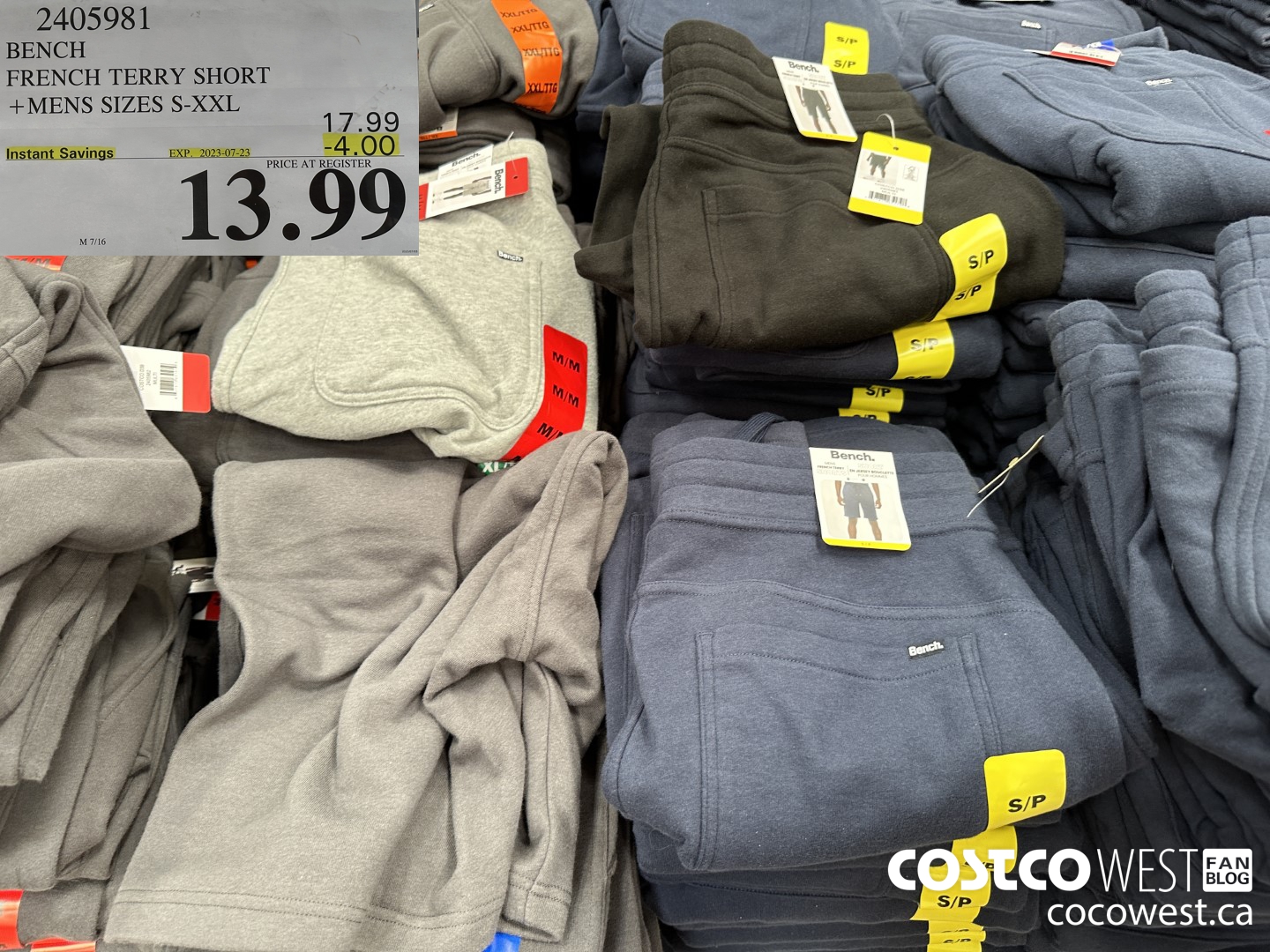 2405981 BENCH FRENCH TERRY SHORT MENS SIZES S-XXL ($4.00 INSTANT SAVINGS EXPIRES ON 2023-07-23) $13.99