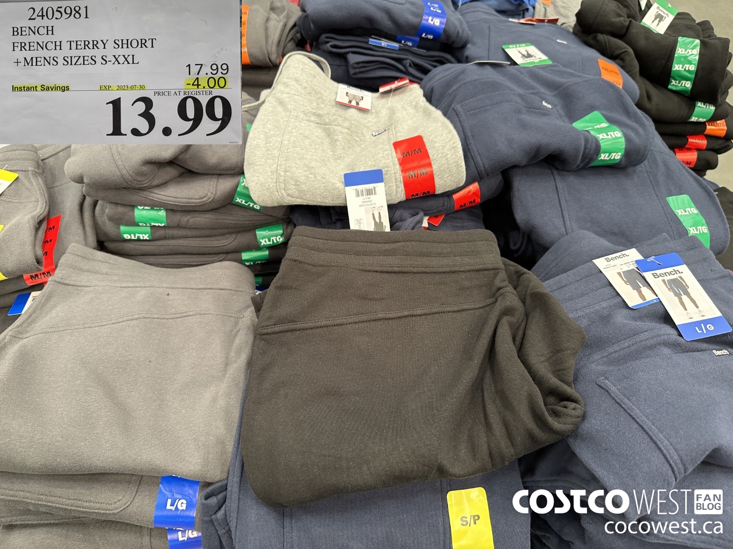 2405981 BENCH FRENCH TERRY SHORT MENS SIZES S-XXL ($4.00 INSTANT SAVINGS EXPIRES ON 2023-07-30) $13.99