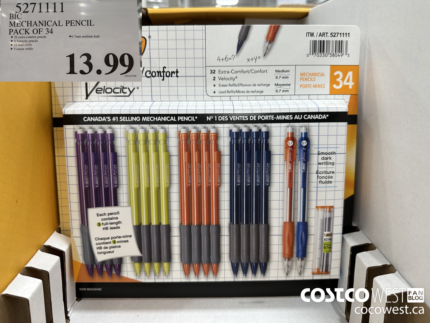 5271111 BIC MECHANICAL PENCIL PACK OF 34 $13.99