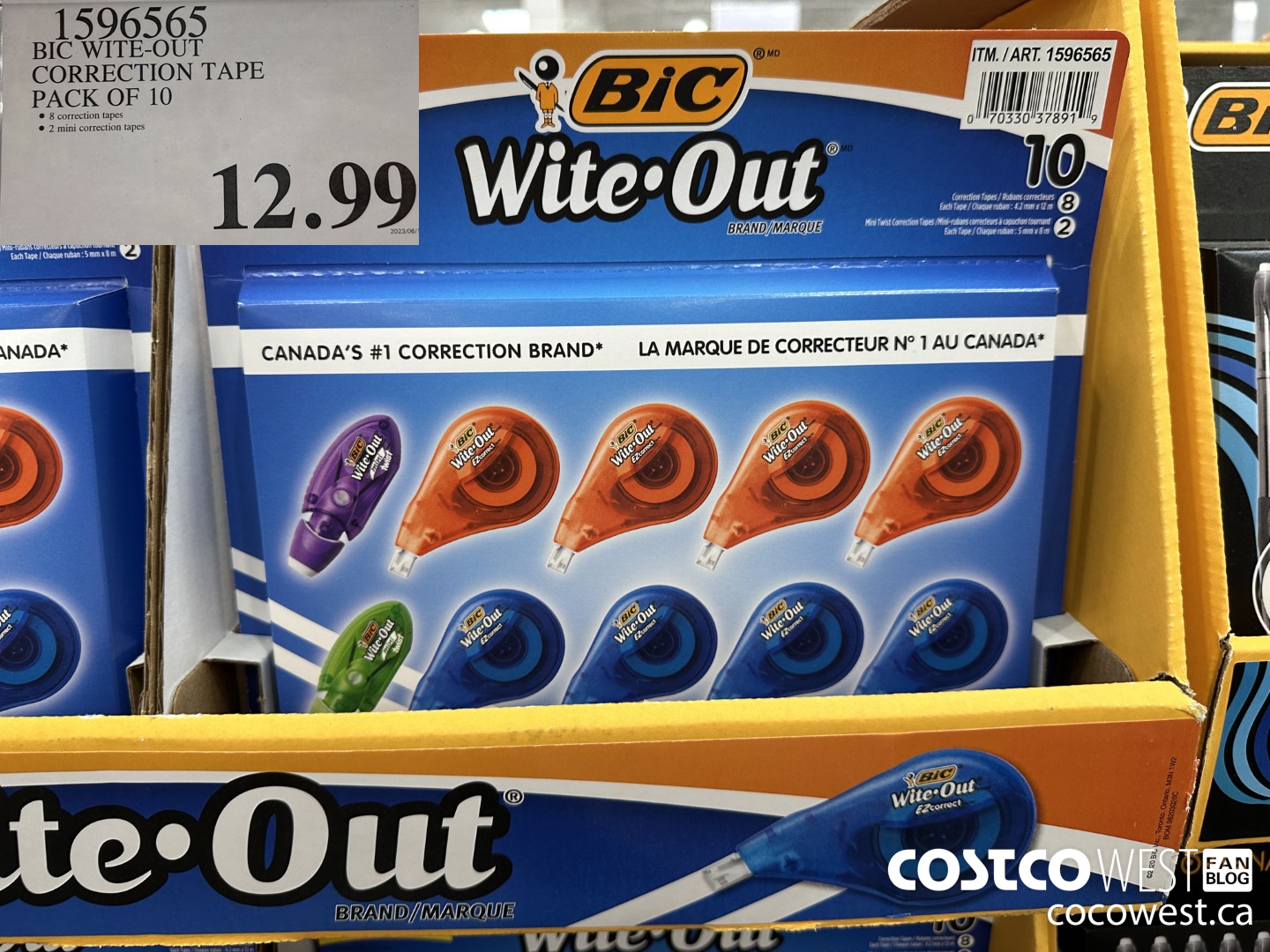 1596565 BIC WITE-OUT CORRECTION TAPE PACK OF 10 $12.99