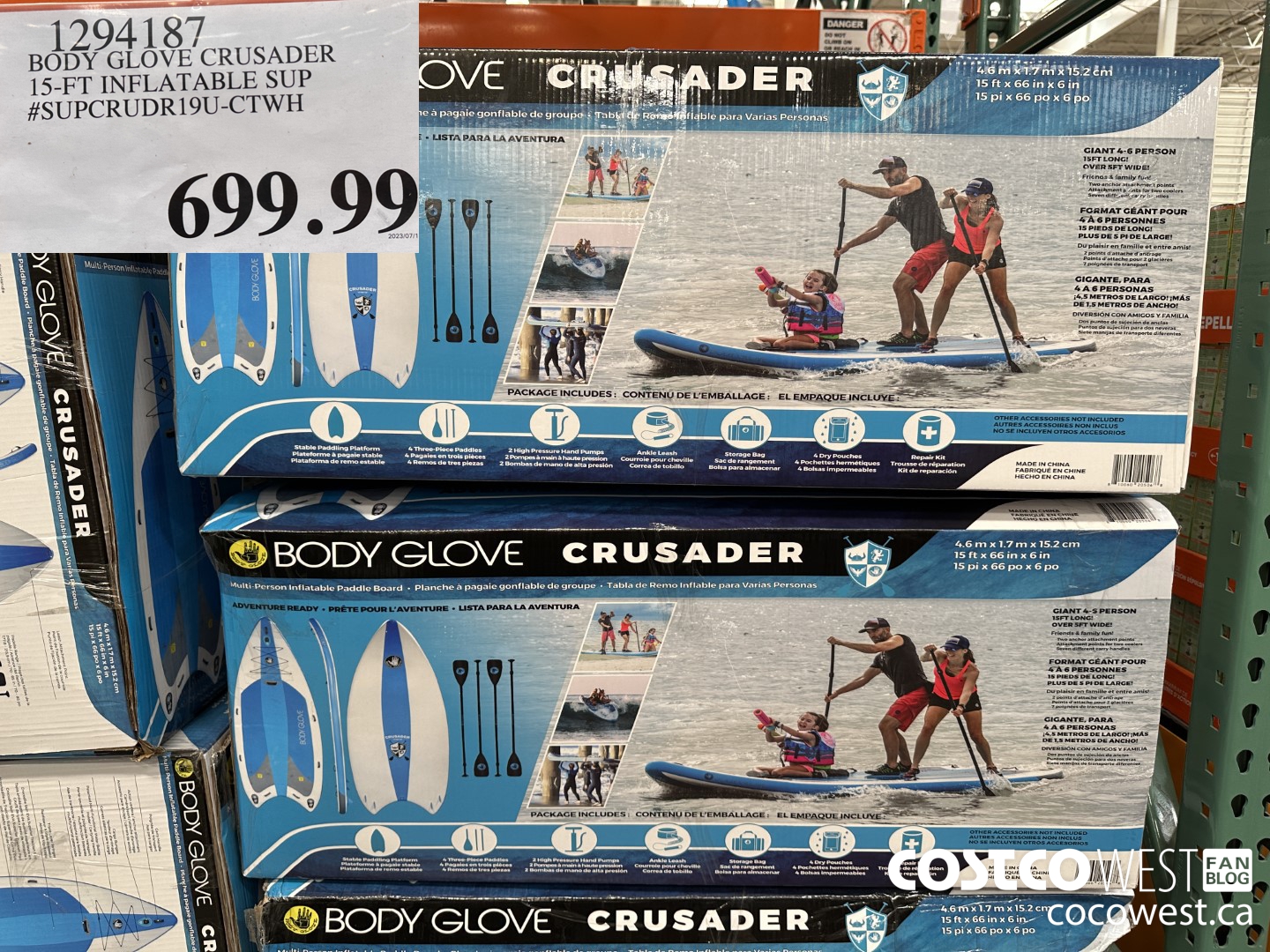 1294187 BODY GLOVE CRUSADER 15-FT INFLATABLE SUP #SUPCRUDR19U-CTWH $699.99